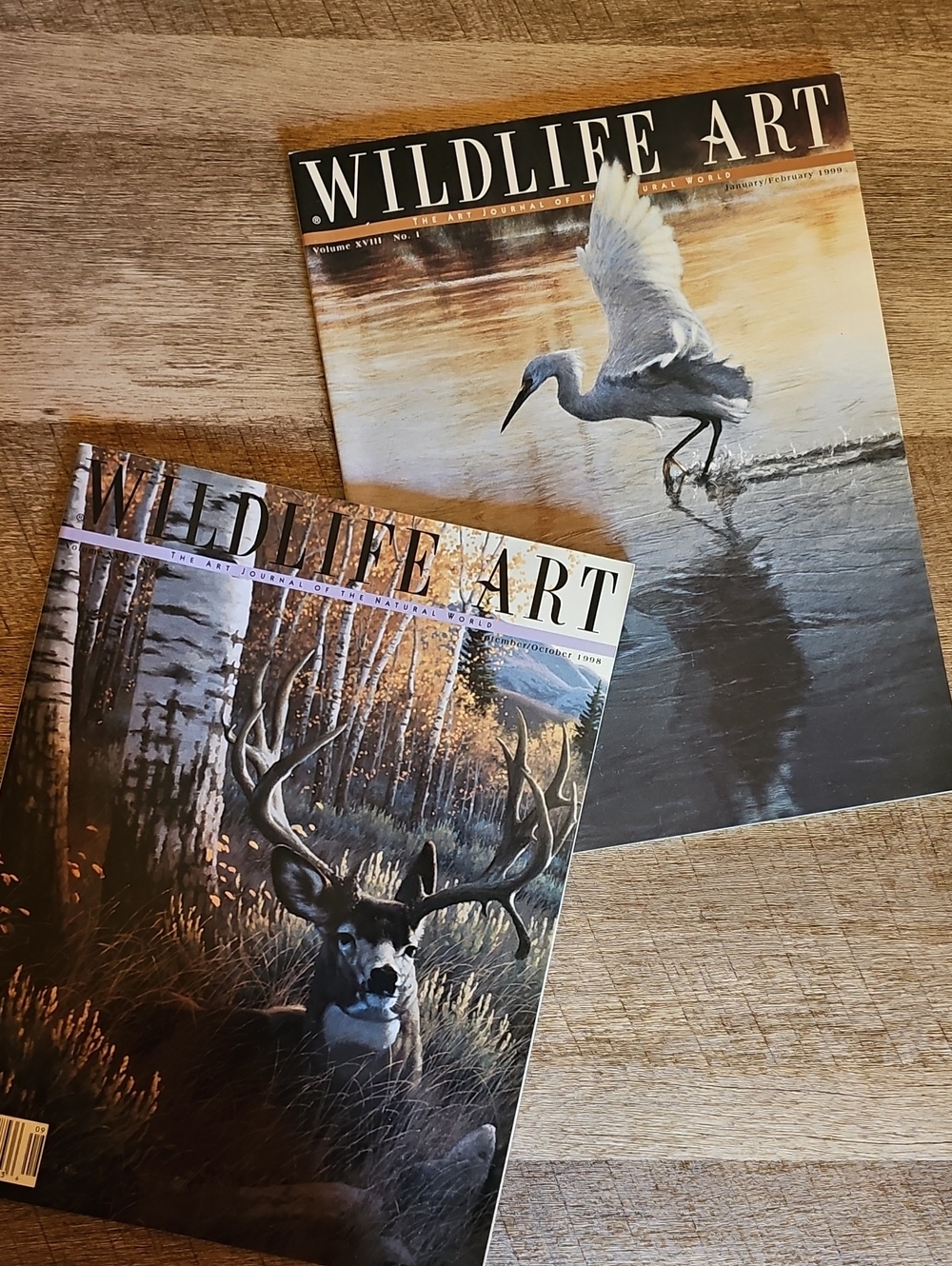 Vintage Wildlife Art Magazines - 2 Piece Lot Nature Art Prints